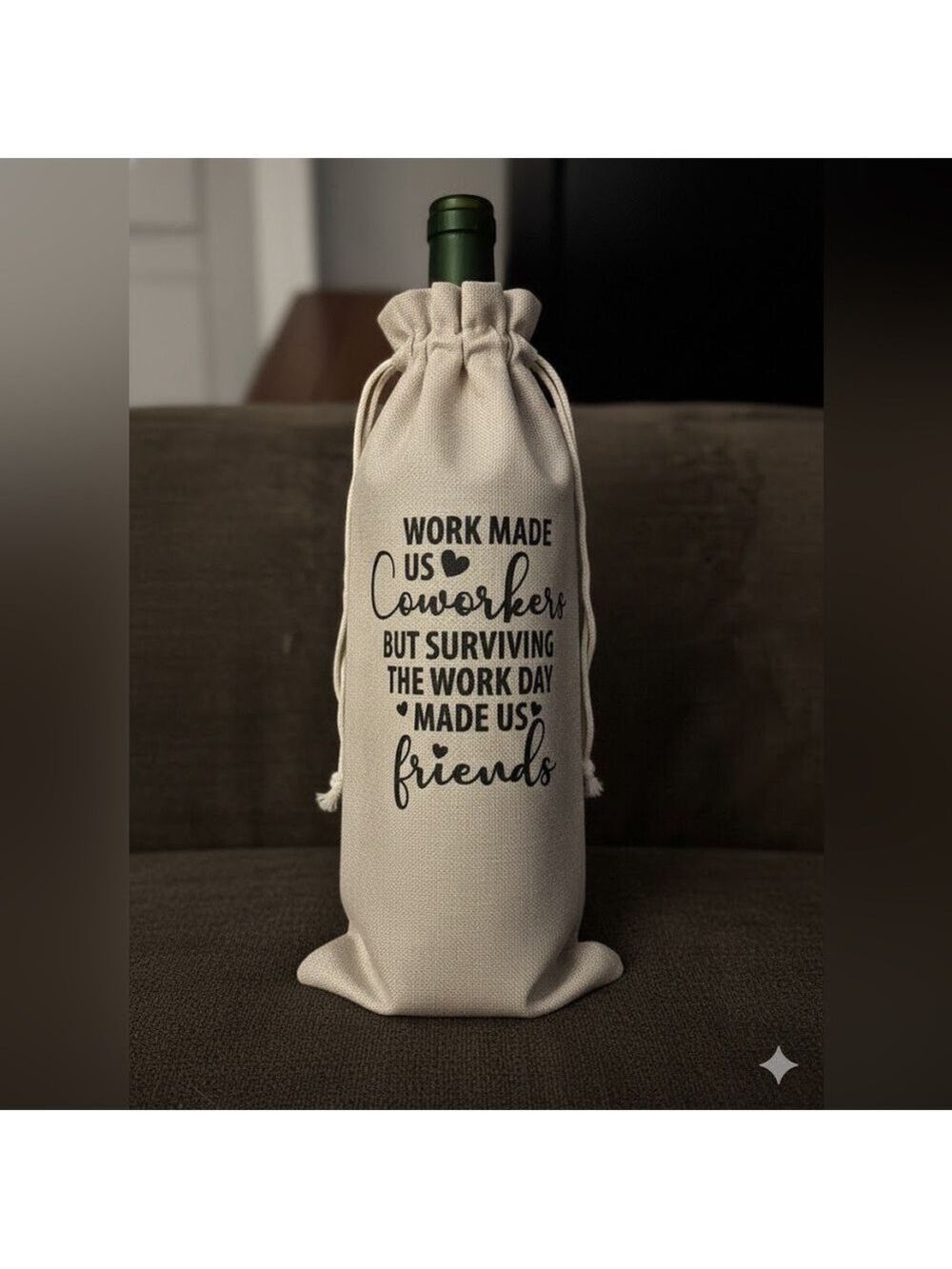 Funny Coworker Friendship Wine Bottle Gift Bag
